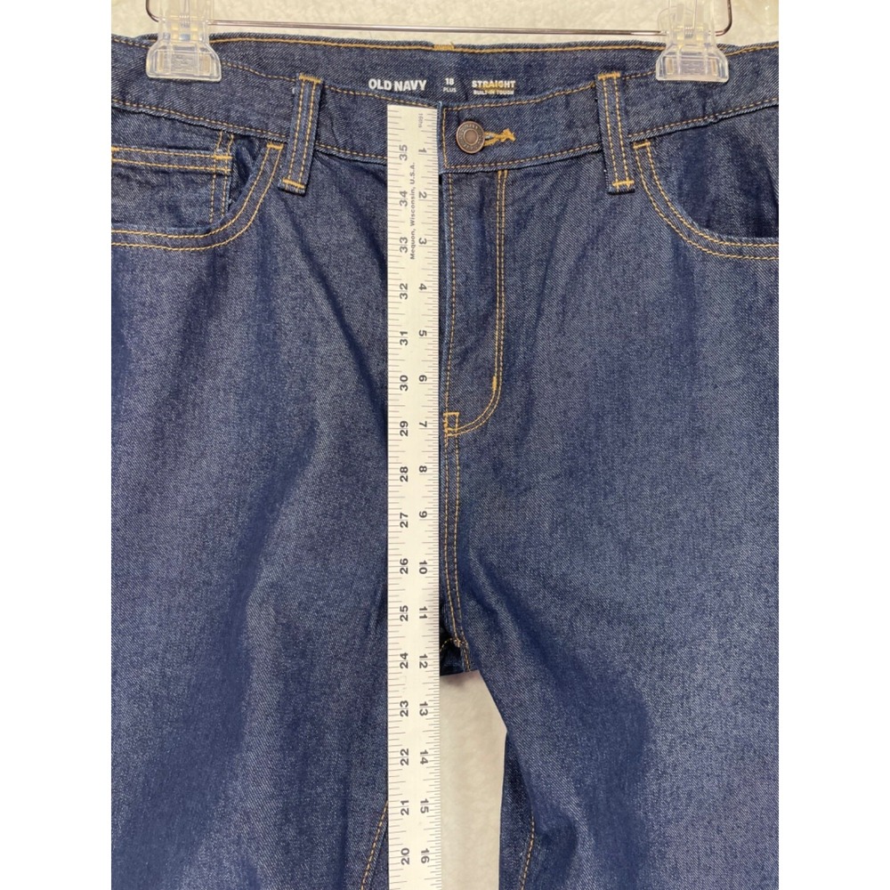 Old Navy Girls 18 Plus Straight AdjustableWaist Blue Jeans NWT - Picture 10 of 14